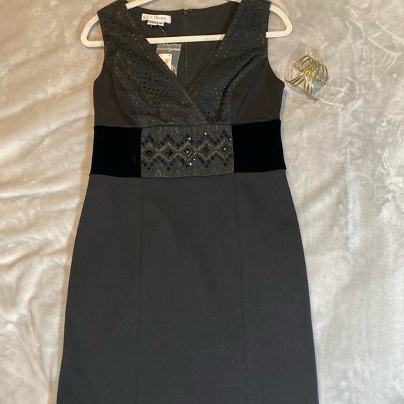 Kay Unger NY Black Evening Dress NWT 8 - Picture 2 of 10